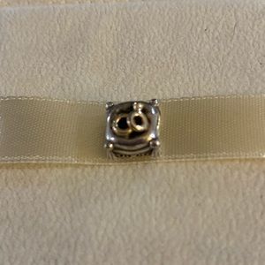 Pandora wedding rings charm sterling and gold